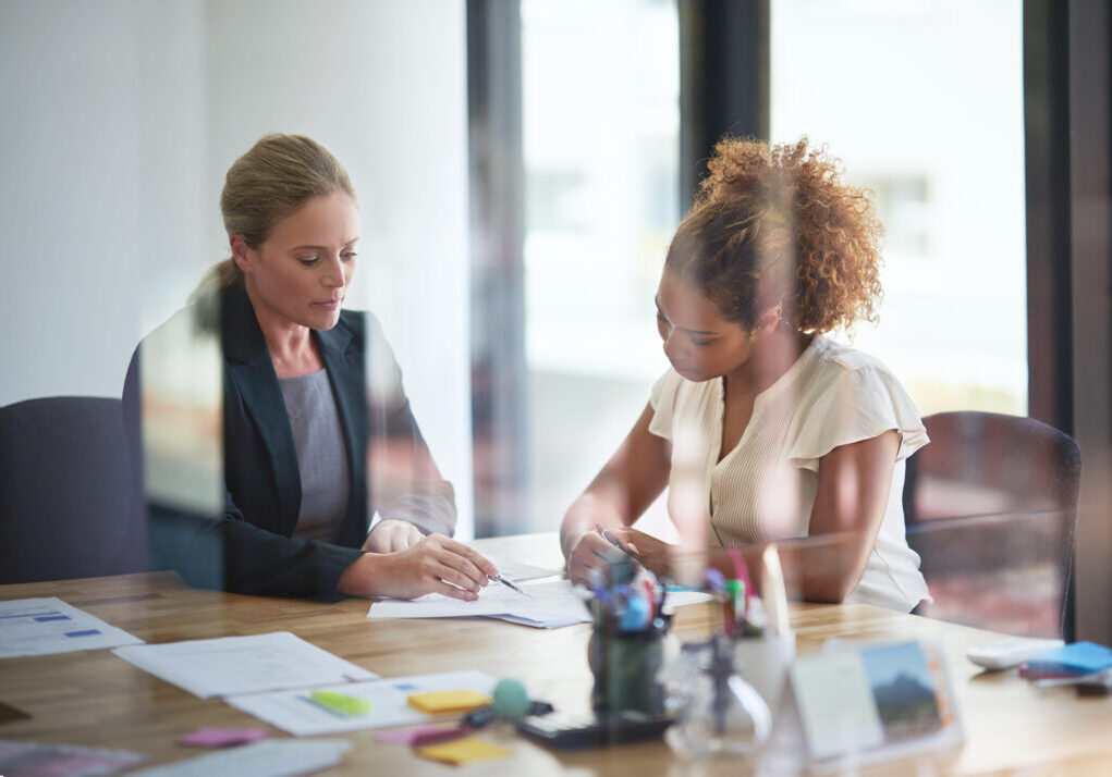 Woman, client and financial advisor in meeting for contract, discussion and consulting for business..